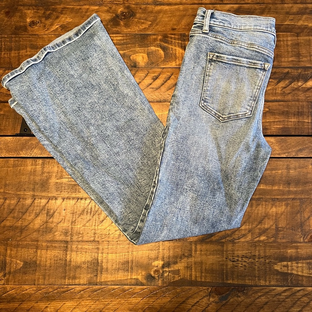 Sneak peek flare jeans